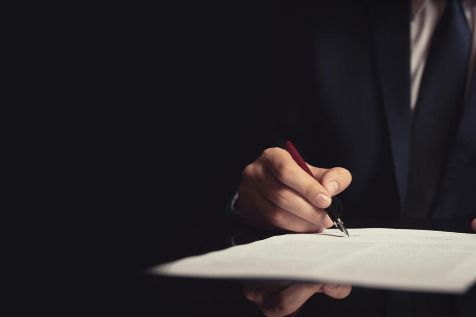 Signing document